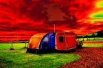 Red Sky At The Camp Site